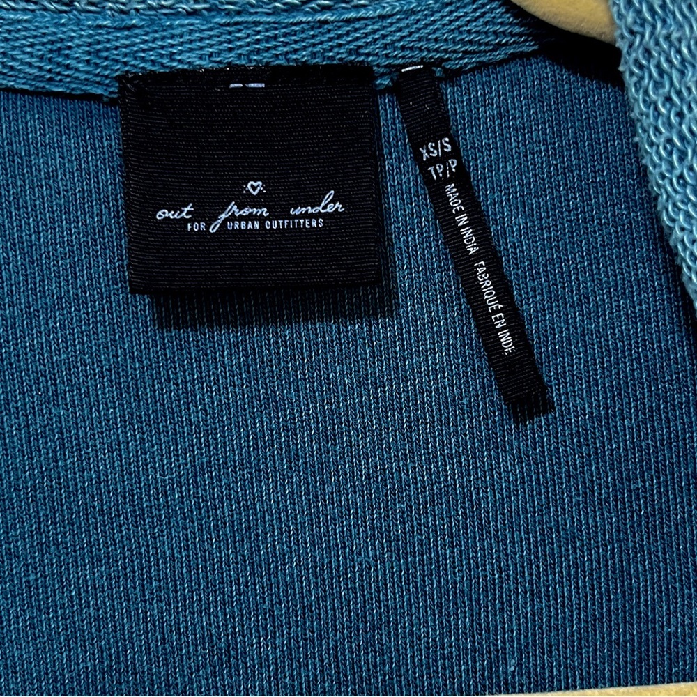 Urban Outfitters Out from Under Deanna Cocoon Coatigan XS/S Teal Blue - Picture 3 of 6